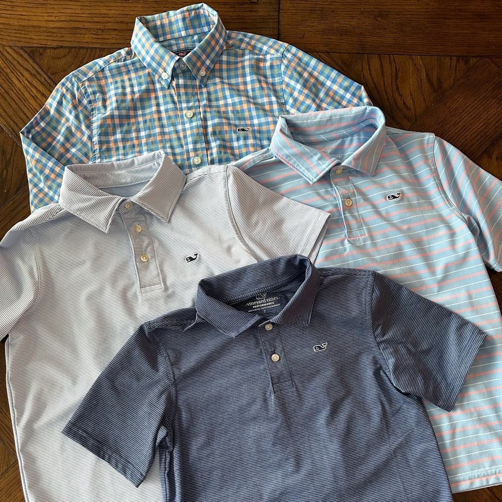 4 vineyard vines boys shirts